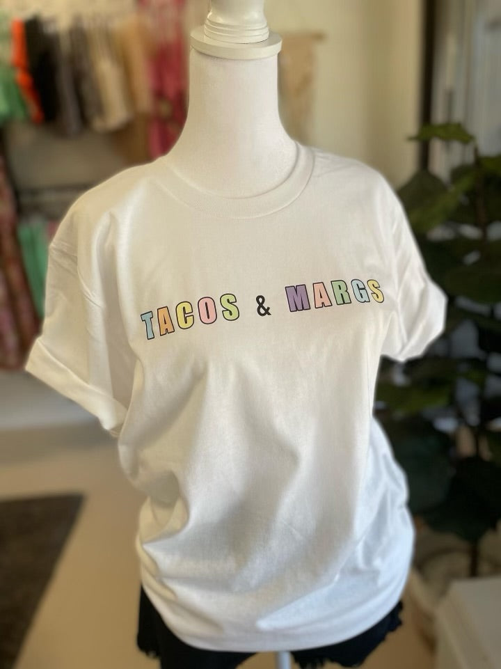 Tacos & Margs T-shirt front
